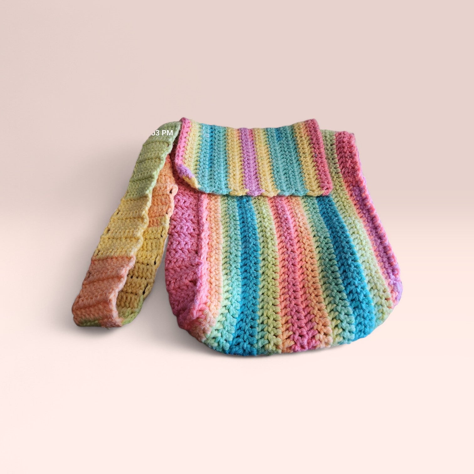 Retro Stripe Messenger Bag JAWBRAKRstudio